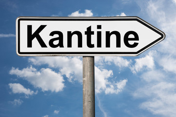 Obraz premium Wegweiser Kantine