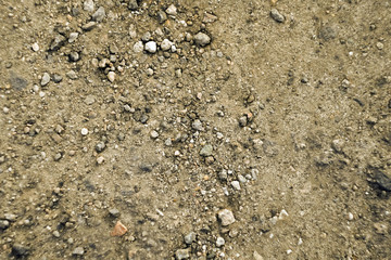 Sand surface on the street. Dust and dirty on the floor. Asphalt ground texture. Tiny rocks. 