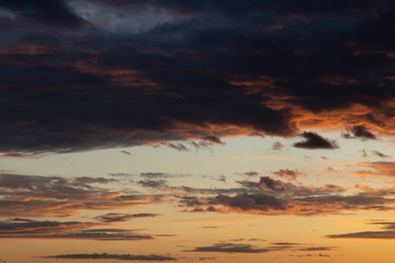 sunset in the sky