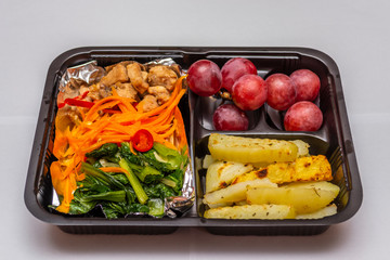 Healthy diet menu on bento box