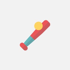 cricket but and ball icon vector illustration design