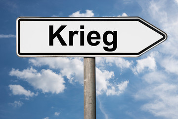 Fototapeta premium Wegweiser Krieg