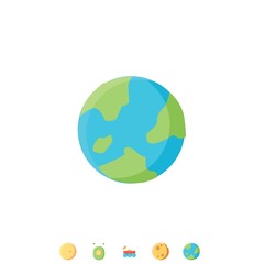 earth planet icon vector illustration design