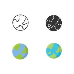 earth planet icon vector illustration design