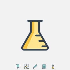 chemical flask icon vector illustration design