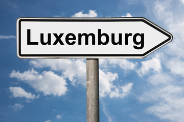 Fototapeta premium Wegweiser Luxemburg