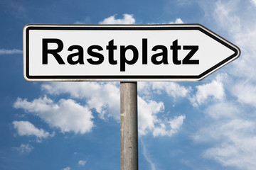 Fototapeta premium Wegweiser Rastplatz