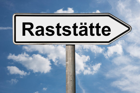 Wegweiser Rastst&auml;tte