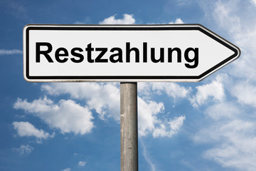 Wegweiser Restzahlung
