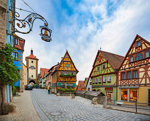 Fototapeta na wymiar Rothenburg Ob Der Tauber city in Bavaria, Germany