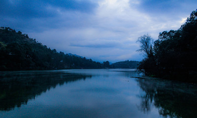 lake and mountains - Bhim Tal, India