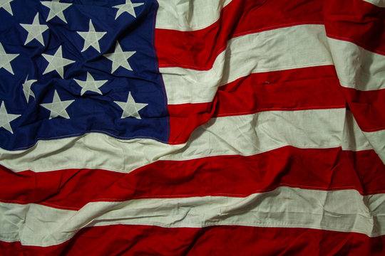 Fabric American Flag Ruffled