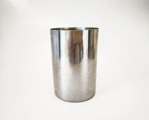 A steel Glass With white background