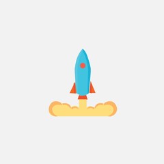 rocket launch icon vector illustration design