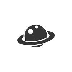 saturn planet icon vector illustration design