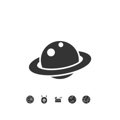 saturn planet icon vector illustration design
