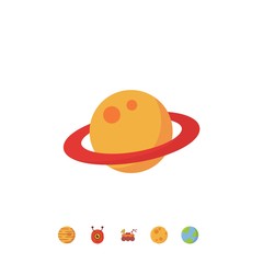 saturn planet icon vector illustration design