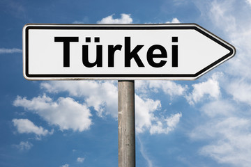Obraz premium Wegweiser Türkei
