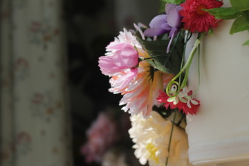 plastic flower artificial decor