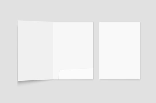 File Folder Mockup. Folder For Paper Format A 4