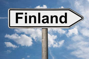 Obraz premium signpost Finland