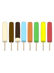 illustration of a Popsicle set