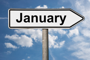 Obraz premium signpost January