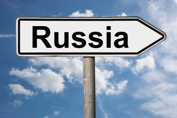 Obraz premium signpost Russia