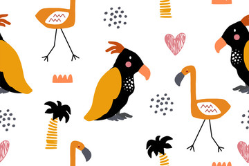 Cartoon baby pattern with animals.