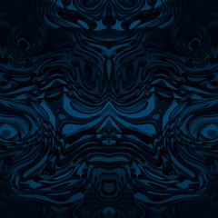 Minimalistic abstract blue background ultramarine animal faces, masks, kaleidoscope, psychology test. For cards, decor and decoration