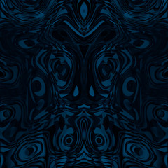 Minimalistic abstract blue background ultramarine animal faces, masks, kaleidoscope, psychology test. For cards, decor and decoration