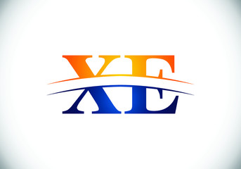 Initial Monogram Letter X E Logo Design Vector Template. Graphic Alphabet Symbol for Corporate Business Identity