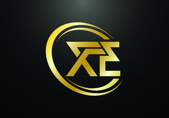 Initial Monogram Letter X E Logo Design Vector Template. Graphic Alphabet Symbol for Corporate Business Identity