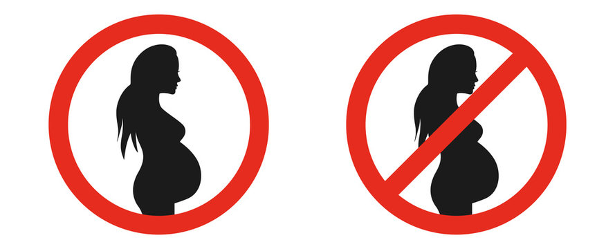 no pregnant woman sign. vector illustration on a white background