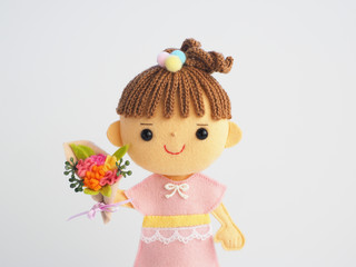 子供のフエルトドール