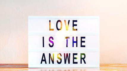 The answer to all questions is love