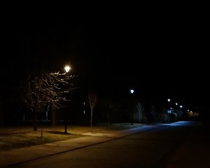 Noc,światło,droga,ulica.
