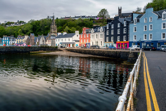 view of Tobermory seafront on Mull