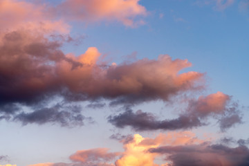 red clouds in the sky