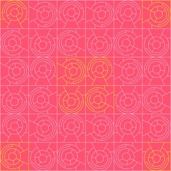 Beautiful of Colorful Circle Lines, Repeated, Abstract, Illustrator Pattern Wallpaper. Image for Printing on Paper, Wallpaper or Background, Covers, Fabrics