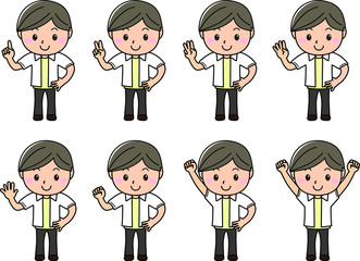 男の子01_01（笑顔・ポーズセット）