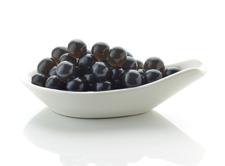 black tapioca pearls for bubble tea