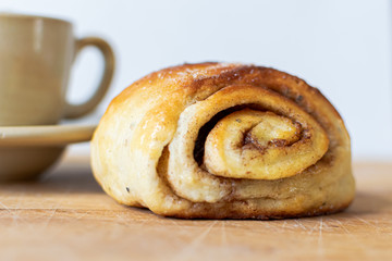 cup of coffee and bun