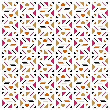 Beautiful of Colorful Triangle, Repeated, Abstract, Illustrator Pattern Wallpaper. Image for Printing on Paper, Wallpaper or Background, Covers, Fabrics © Arya