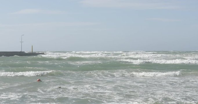 kite surfing in the sea