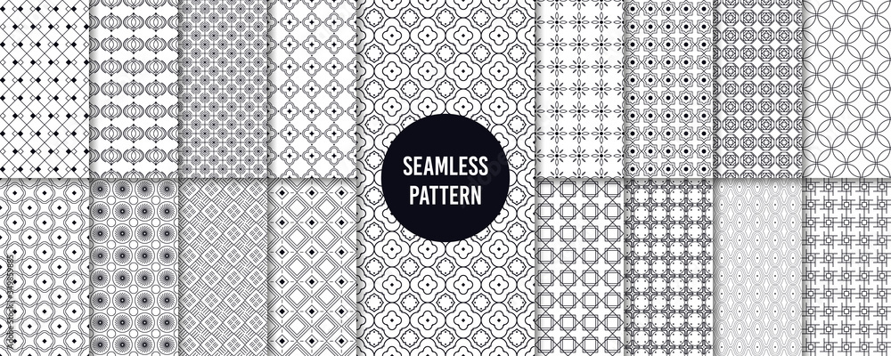 Poster geometric seamless patterns. retro 90s graphics pattern texture, abstract funky 80s fabric textures 