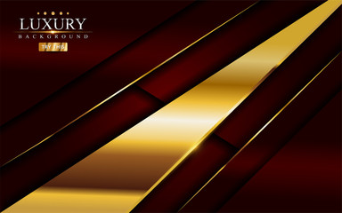 Luxury red and golden lines background design.