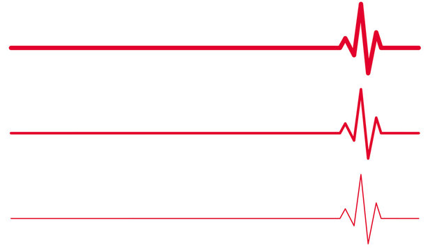 LIGNE CARDIOGRAMME ROUGE
