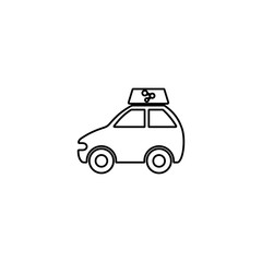 Car sharing concept. Sharing ride symbol. Line icon design.