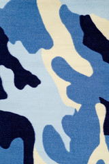 A tight camouflage stretch cotton, photographed in close-up.